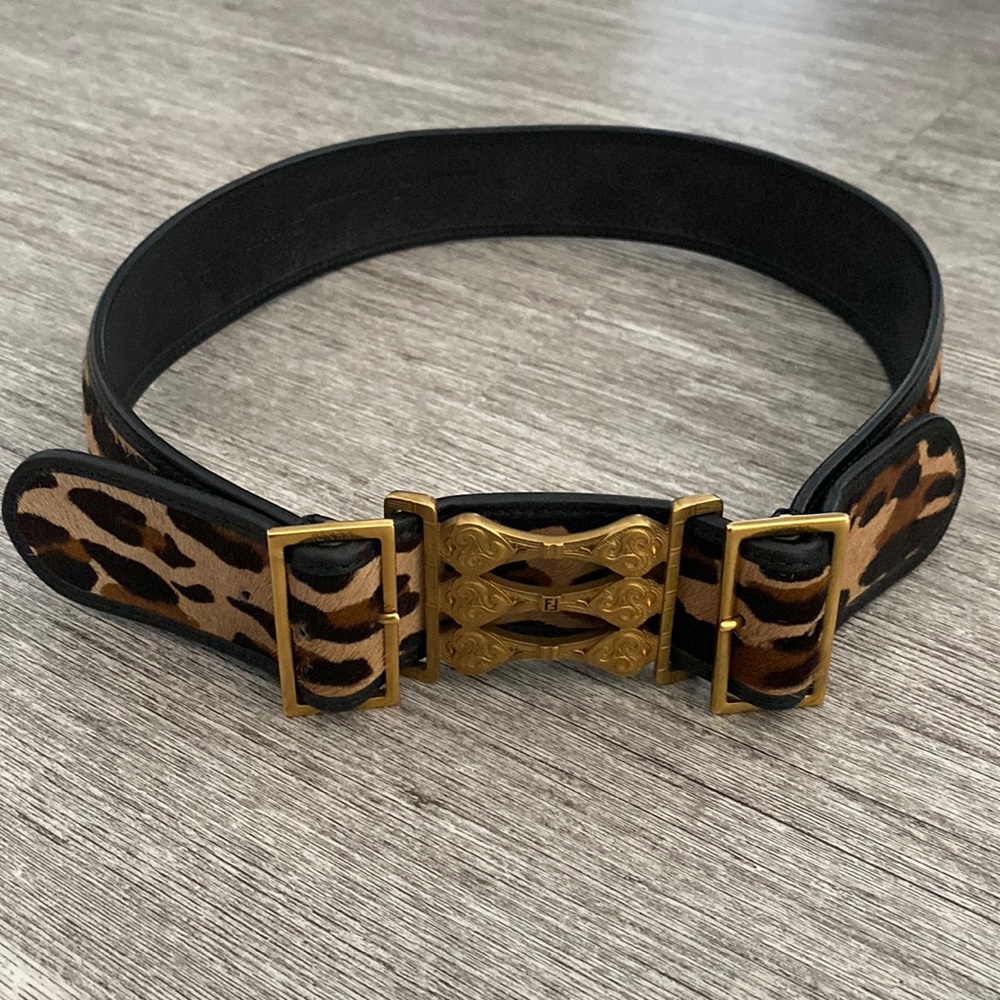 Authentic Fendi Leopard Belt